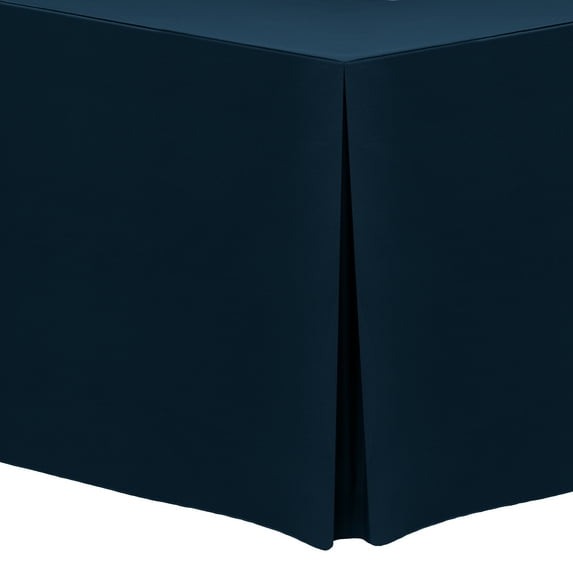 Ultimate Textile (5 Pack) 6 ft. Fitted Polyester Tablecloth - for 30 x 72-Inch Banquet and Folding Rectangular Tables, Midnight