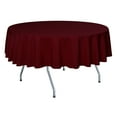 thumbnail image 1 of Ultimate Textile (5 Pack) 60-Inch Round Polyester Linen Tablecloth - for Wedding, Restaurant or Banquet use, Cherry Red, 1 of 3