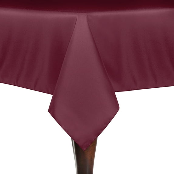 Ultimate Textile (5 Pack) 60 x 108-Inch Rectangular Polyester Linen Tablecloth - for Wedding, Restaurant or Banquet use, Raspberry Red