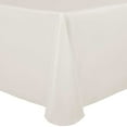 thumbnail image 1 of Ultimate Textile (5 Pack) 60 x 144-Inch Oval Polyester Linen Tablecloth - for Home Dining Tables, Oyster, 1 of 2