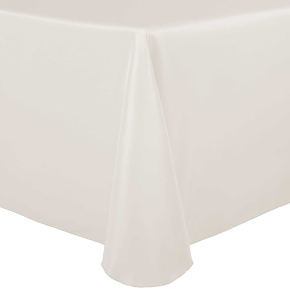 Ultimate Textile (5 Pack) 60 x 144-Inch Oval Polyester Linen Tablecloth - for Home Dining Tables, Oyster