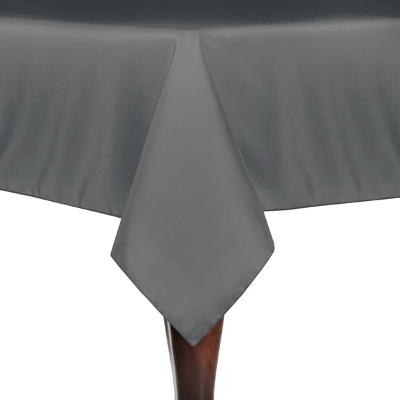 Ultimate Textile (5 Pack) 60 x 60-Inch Square Polyester Linen Tablecloth - for Wedding, Restaurant or Banquet use, Charcoal Grey