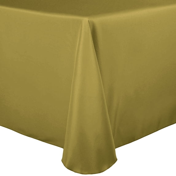 Ultimate Textile (5 Pack) 70 x 104-Inch Oval Polyester Linen Tablecloth - for Home Dining Tables, Acid Green