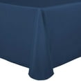thumbnail image 1 of Ultimate Textile (5 Pack) 70 x 104-Inch Oval Polyester Linen Tablecloth - for Home Dining Tables, Wedgewood Blue, 1 of 2