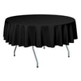 thumbnail image 1 of Ultimate Textile (5 Pack) 72-Inch Round Polyester Linen Tablecloth - for Wedding, Restaurant or Banquet use, Black, 1 of 3