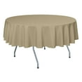thumbnail image 1 of Ultimate Textile (5 Pack) 72-Inch Round Polyester Linen Tablecloth - for Wedding, Restaurant or Banquet use, Camel Light Brown, 1 of 3