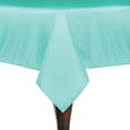thumbnail image 1 of Ultimate Textile (5 Pack) 72 x 108-Inch Rectangular Polyester Linen Tablecloth - for Wedding, Restaurant or Banquet use, Aqua Blue, 1 of 3