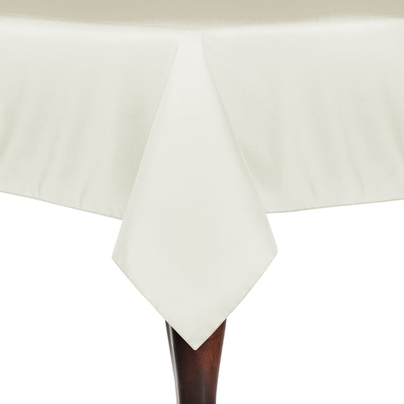 Ultimate Textile (5 Pack) 72 x 108-Inch Rectangular Polyester Linen Tablecloth - for Wedding, Restaurant or Banquet use, Ivory Cream