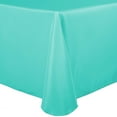 thumbnail image 1 of Ultimate Textile (5 Pack) 72 x 120-Inch Oval Polyester Linen Tablecloth - for Home Dining Tables, Caribbean Blue, 1 of 2