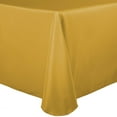 thumbnail image 1 of Ultimate Textile (5 Pack) 72 x 120-Inch Oval Polyester Linen Tablecloth - for Home Dining Tables, Gold, 1 of 2