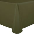 thumbnail image 1 of Ultimate Textile (5 Pack) 72 x 120-Inch Oval Polyester Linen Tablecloth - for Home Dining Tables, Olive Green, 1 of 2