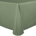 thumbnail image 1 of Ultimate Textile (5 Pack) 72 x 120-Inch Oval Polyester Linen Tablecloth - for Home Dining Tables, Seamist Light Green, 1 of 2