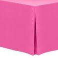 thumbnail image 1 of Ultimate Textile (5 Pack) 8 ft. Fitted Polyester Tablecloth - for 18 x 96-Inch Banquet and Folding Rectangular Tables - 42"H, Neon Pink, 1 of 3