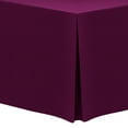 thumbnail image 1 of Ultimate Textile (5 Pack) 8 ft. Fitted Polyester Tablecloth - for 18 x 96-Inch Banquet and Folding Rectangular Tables, Magenta, 1 of 3