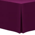 thumbnail image 1 of Ultimate Textile (5 Pack) 8 ft. Fitted Polyester Tablecloth - for 24 x 96-Inch Banquet and Folding Rectangular Tables - 36"H, Magenta, 1 of 3