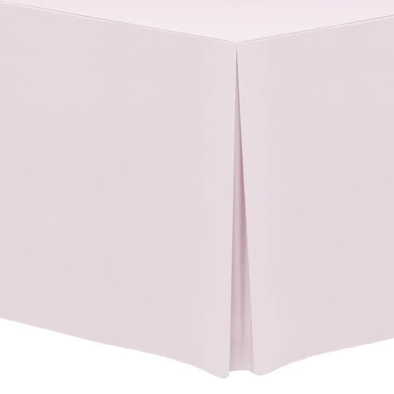 Ultimate Textile (5 Pack) 8 ft. Fitted Polyester Tablecloth - for 24 x 96-Inch Banquet and Folding Rectangular Tables, Blush Ice Pink