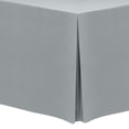 thumbnail image 1 of Ultimate Textile (5 Pack) 8 ft. Fitted Polyester Tablecloth - for 24 x 96-Inch Banquet and Folding Rectangular Tables, Silver, 1 of 3