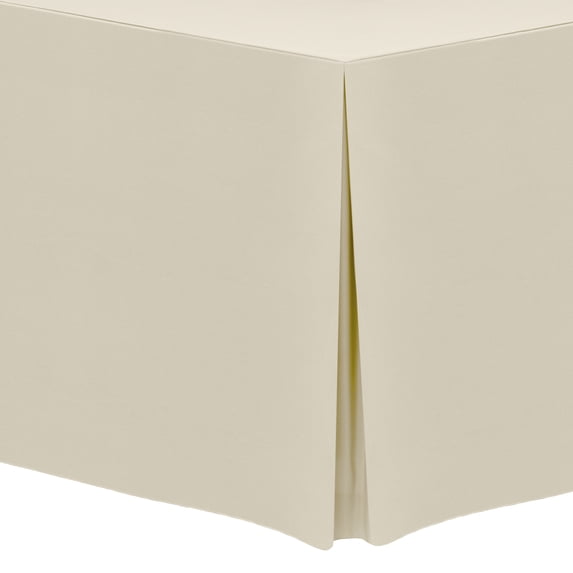 Ultimate Textile (5 Pack) 8 ft. Fitted Polyester Tablecloth - for 24 x 96-Inch Banquet and Folding Rectangular Tables, Tan Beige