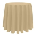 thumbnail image 1 of Ultimate Textile (5 Pack) 90-Inch Round Polyester Linen Tablecloth - for Wedding, Restaurant or Banquet use, Camel Light Brown, 1 of 3