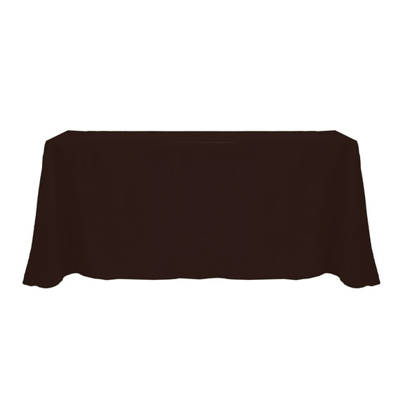 Ultimate Textile (5 Pack) 90 x 132-Inch Rectangular Polyester Linen Tablecloth with Rounded Corners - for Wedding, Restaurant or Banquet use, Espresso Dark Brown