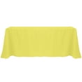 thumbnail image 1 of Ultimate Textile (5 Pack) 90 x 132-Inch Rectangular Polyester Linen Tablecloth with Rounded Corners - for Wedding, Restaurant or Banquet use, Lemon Yellow, 1 of 4