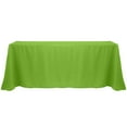 thumbnail image 1 of Ultimate Textile (5 Pack) 90 x 132-Inch Rectangular Polyester Linen Tablecloth with Rounded Corners - for Wedding, Restaurant or Banquet use, Lime Green, 1 of 4