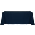 thumbnail image 1 of Ultimate Textile (5 Pack) 90 x 132-Inch Rectangular Polyester Linen Tablecloth with Rounded Corners - for Wedding, Restaurant or Banquet use, Midnight, 1 of 4