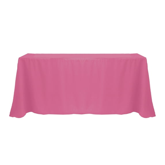 Ultimate Textile (5 Pack) 90 x 132-Inch Rectangular Polyester Linen Tablecloth with Rounded Corners - for Wedding, Restaurant or Banquet use, Watermelon