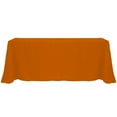 thumbnail image 1 of Ultimate Textile (5 Pack) 90 x 156-Inch Rectangular Polyester Linen Tablecloth with Rounded Corners - for Wedding, Restaurant or Banquet use, Burnt Orange, 1 of 4