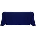 thumbnail image 1 of Ultimate Textile (5 Pack) 90 x 156-Inch Rectangular Polyester Linen Tablecloth with Rounded Corners - for Wedding, Restaurant or Banquet use, Deep Royal Blue, 1 of 4