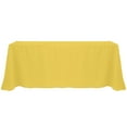 thumbnail image 1 of Ultimate Textile (5 Pack) 90 x 156-Inch Rectangular Polyester Linen Tablecloth with Rounded Corners - for Wedding, Restaurant or Banquet use, Goldenrod, 1 of 4