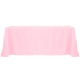 thumbnail image 1 of Ultimate Textile (5 Pack) 90 x 156-Inch Rectangular Polyester Linen Tablecloth with Rounded Corners - for Wedding, Restaurant or Banquet use, Light Pink, 1 of 4