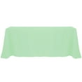 thumbnail image 1 of Ultimate Textile (5 Pack) 90 x 156-Inch Rectangular Polyester Linen Tablecloth with Rounded Corners - for Wedding, Restaurant or Banquet use, Mint Light Green, 1 of 4