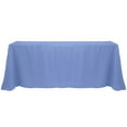 thumbnail image 1 of Ultimate Textile (5 Pack) 90 x 156-Inch Rectangular Polyester Linen Tablecloth with Rounded Corners - for Wedding, Restaurant or Banquet use, Periwinkle Blue, 1 of 4