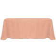 thumbnail image 1 of Ultimate Textile (5 Pack) 90 x 156-Inch Rectangular Polyester Linen Tablecloth with Rounded Corners - for Wedding, Restaurant or Banquet use, Coral, 1 of 4