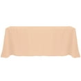 thumbnail image 1 of Ultimate Textile (5 Pack) 90 x 156-Inch Rectangular Polyester Linen Tablecloth with Rounded Corners - for Wedding, Restaurant or Banquet use, Peach, 1 of 4