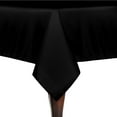 thumbnail image 1 of Ultimate Textile (5 Pack) 90 x 90-inch Square Polyester Linen Tablecloth - for Wedding, Restaurant or Banquet use, Black, 1 of 3