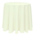 thumbnail image 1 of Ultimate Textile (5 Pack) 96-Inch Round Polyester Linen Tablecloth - for Wedding, Restaurant or Banquet use, Ivory Cream, 1 of 3