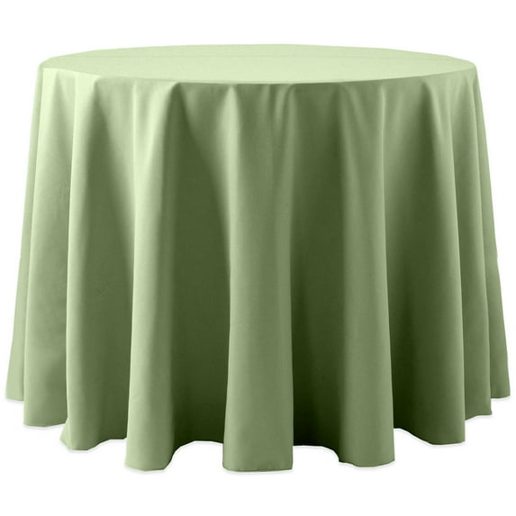 Ultimate Textile (5 Pack) Cotton-feel 102-Inch Round Tablecloth - for Wedding and Banquet, Hotel or Home Fine Dining use, Sage Green