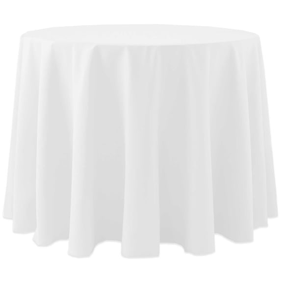 Ultimate Textile (5 Pack) Cotton-feel 102-Inch Round Tablecloth - for Wedding and Banquet, Hotel or Home Fine Dining use, White