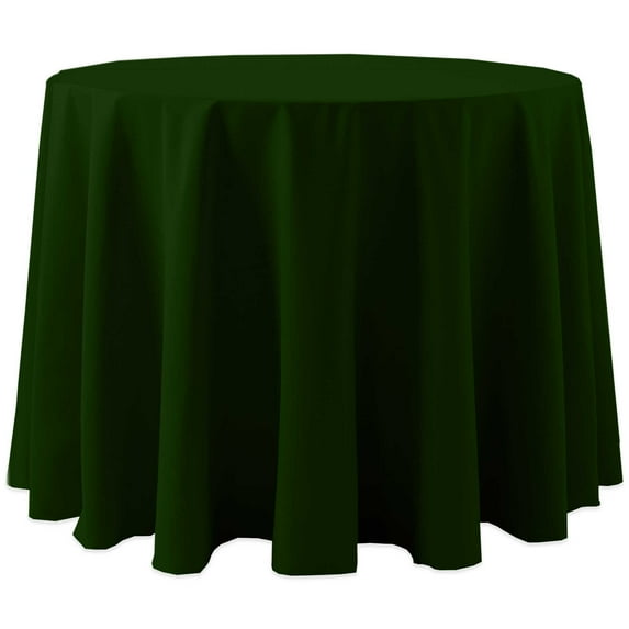 Ultimate Textile (5 Pack) Cotton-feel 114-Inch Round Tablecloth - for Wedding and Banquet, Hotel or Home Fine Dining use, Hunter Green