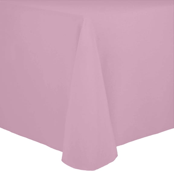 Ultimate Textile (5 Pack) Cotton-feel 120 x 120-Inch Square Tablecloth - for Wedding and Banquet, Hotel or Home Fine Dining use, Light Pink