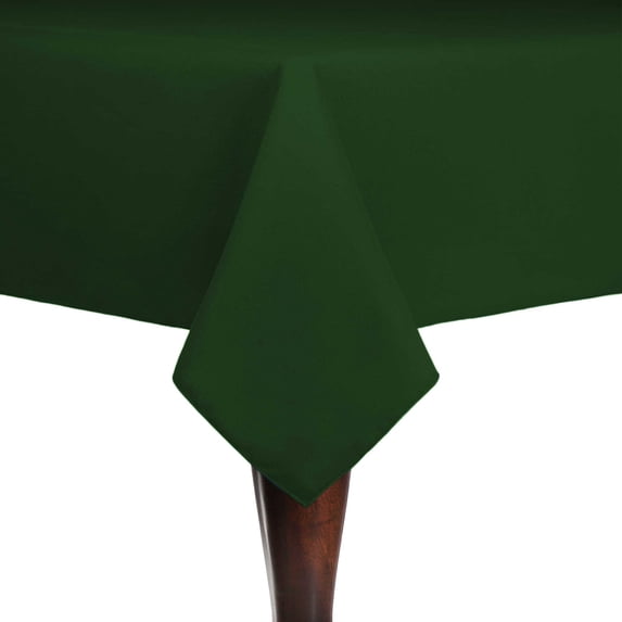 Ultimate Textile (5 Pack) Cotton-feel 52 x 70-Inch Rectangular Tablecloth - for Wedding and Banquet, Hotel or Home Fine Dining use, Hunter Green