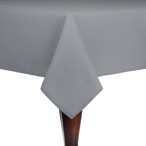 Ultimate Textile (5 Pack) Cotton-feel 54 x 120-Inch Rectangular Tablecloth - for Wedding and Banquet, Hotel or Home Fine Dining use, Grey