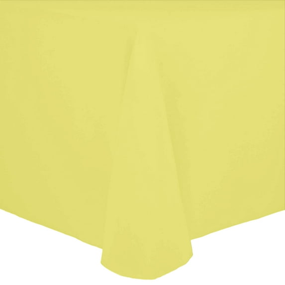 Ultimate Textile (5 Pack) Cotton-feel 60 x 84-Inch Oval Tablecloth - for Home Dining Tables, Lemon Yellow