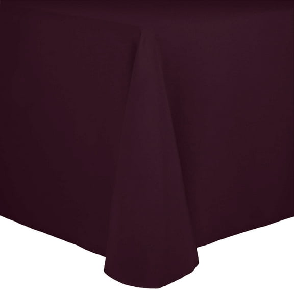 Ultimate Textile (5 Pack) Cotton-feel 72 x 120-Inch Oval Tablecloth - for Home Dining Tables, Burgundy Dark Red