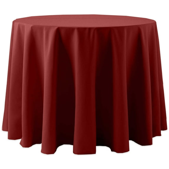 Ultimate Textile (5 Pack) Cotton-feel 90-Inch Round Tablecloth - for Wedding and Banquet, Hotel or Home Fine Dining use, Brick Rust Red