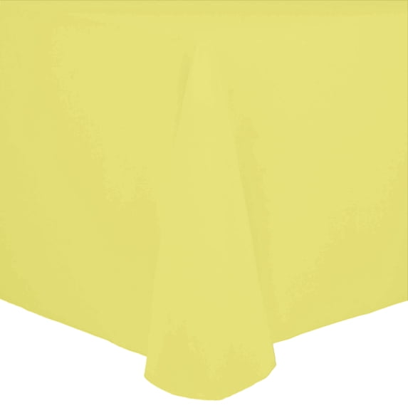Ultimate Textile (5 Pack) Cotton-feel 90 x 156-Inch Rectangular Tablecloth - for Wedding and Banquet, Hotel or Home Fine Dining use, Lemon Yellow