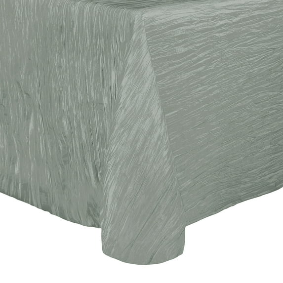 Ultimate Textile (5 Pack) Crinkle Taffeta - Delano 72-Inch Round Tablecloth - for Party, Wedding, Home Dining, Hotel and Catering use, Platinum Dark Grey