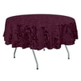 thumbnail image 1 of Ultimate Textile (5 Pack) Damask Melrose 60-Inch Round Tablecloth - Home Dining Collection - Floral Leaf Scroll Jacquard Design, Burgundy, 1 of 3